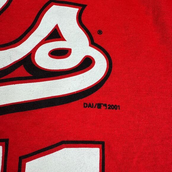 Vintage Barry Larkin Cincinnati Reds 90s T-Shirt - Picture 3 of 6